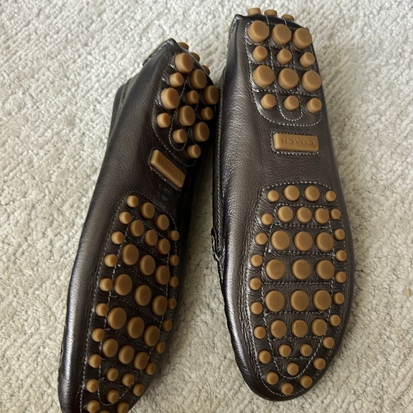 NWOT ⭐️ Coach Nola Driving Moccasin Loafer
Leather Flats Slip On Logo Pewter - Picture 2 of 8